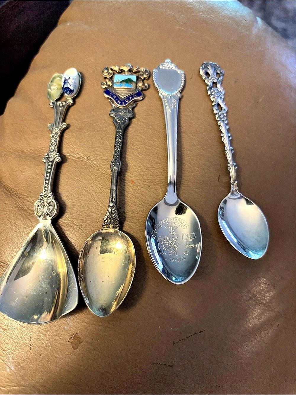 Decorative Silver Spoons Set of 4